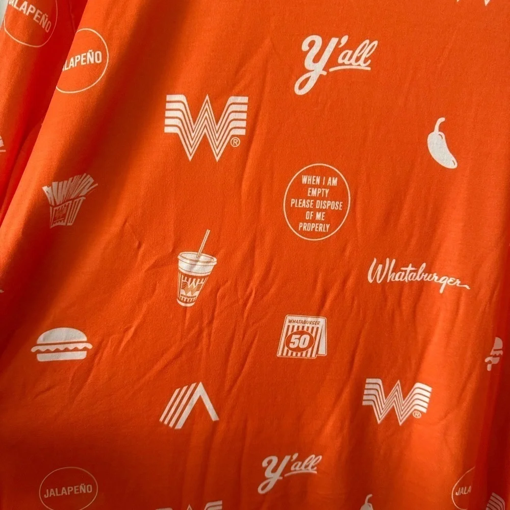 Whataburger Adult PJ's Pajama Set Size 3XL